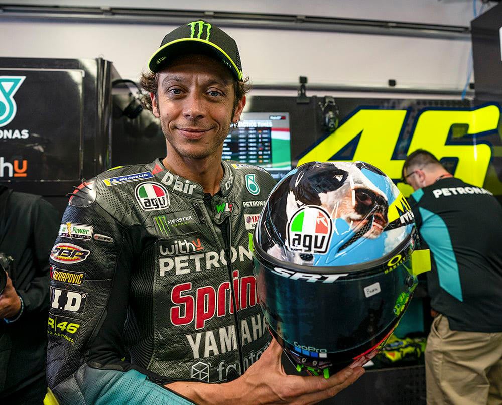 MotoGP, “MuuuuGello”: A cow, and a from a song, on Rossi's helmet for the Italian GP | GPone.com
