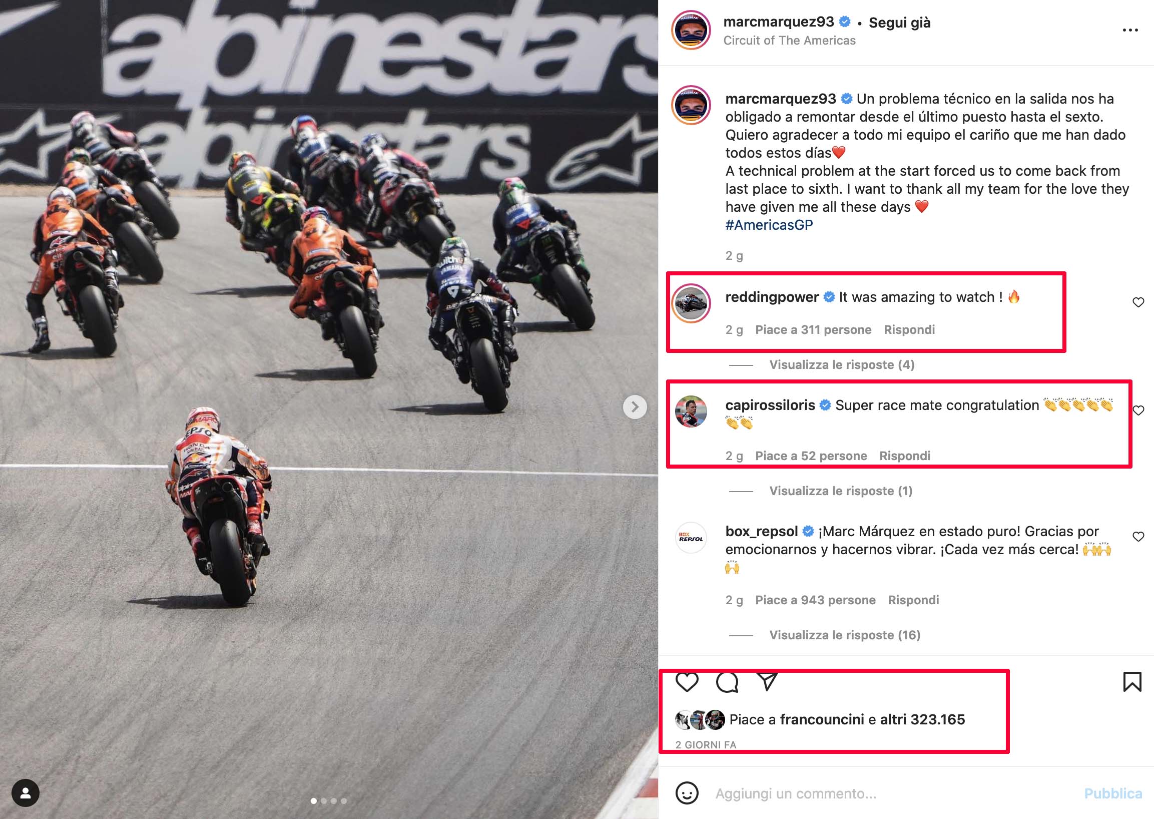 MotoGP, la perspective de Marc Marquez au premier virage du GP d'Austin