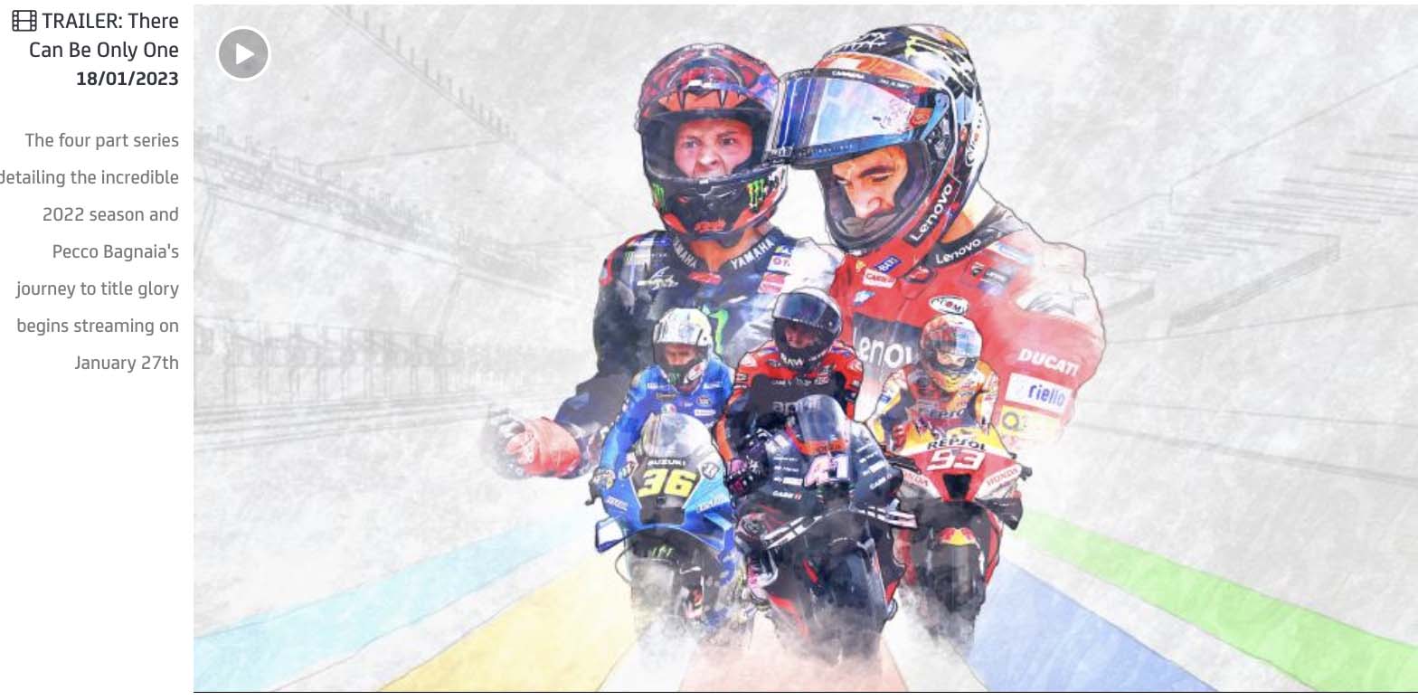 MotoGP, There Can Be Only One new MotoGP series on VideoPass GPone