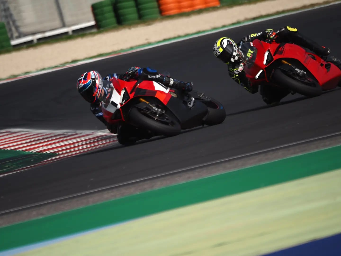 SBK Andrea Iannone tests Ducati V4 with Pirro in Misano GPone