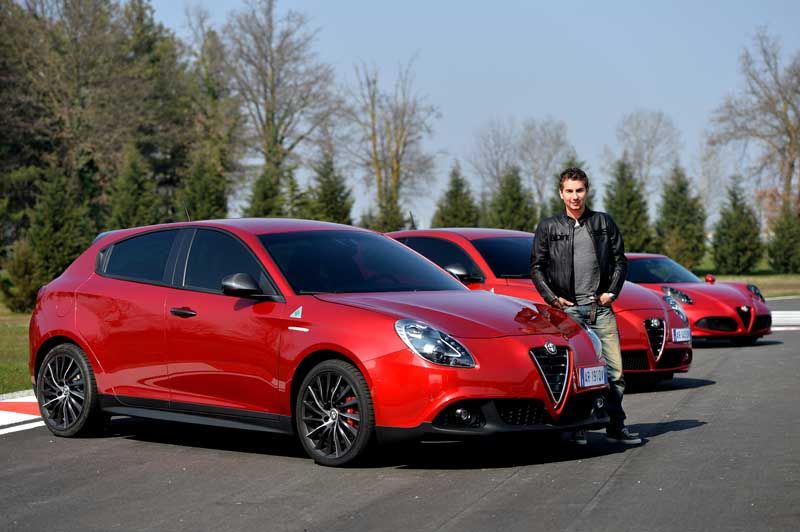 Lorenzo in pista nella SBKin Alfa Romeo