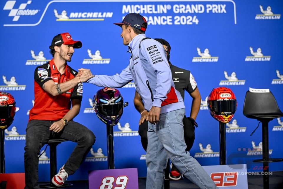 MotoGP, Bagnaia: "It's bullshit to say that I don't want Marquez on the  factory Ducati official" | GPone.com