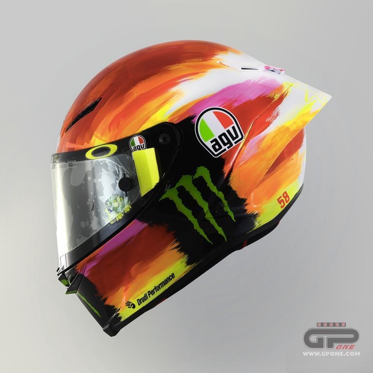 MotoGP Rossi s tricolor helmet for Mugello GPone