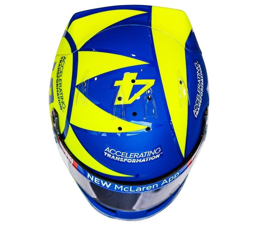 Lando norris shop valentino rossi helmet