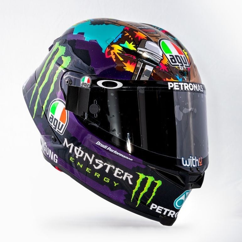 MotoGP Franco Morbidelli produces an anti racism helmet for