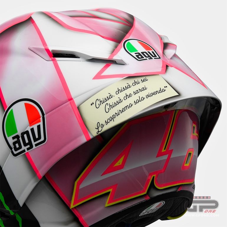 rossi pink bow helmet